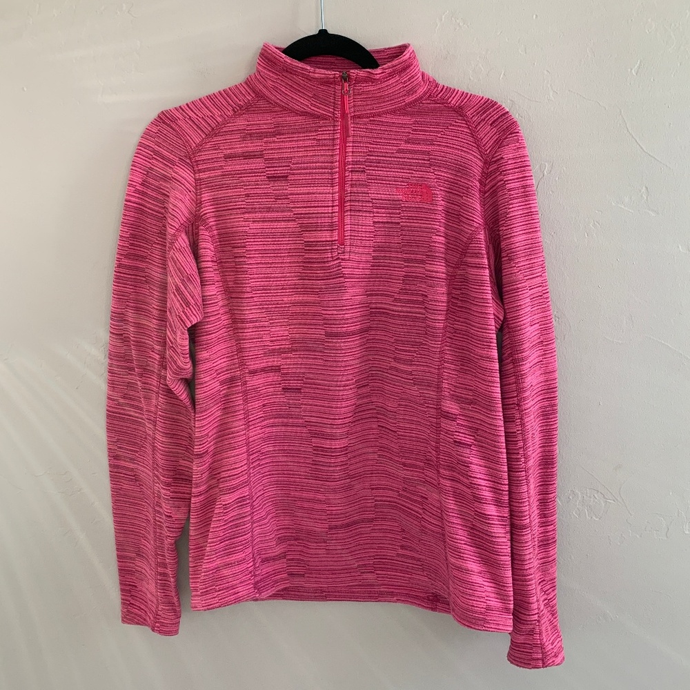 The North Face Pink Fleece Quarter Zip Pullover L